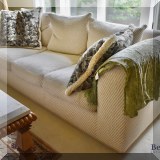 F14. Kreiss Collection Versailles down sofa. 32”h x 96”w x 40”d